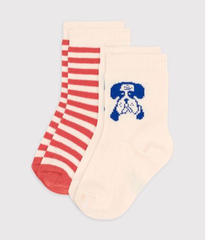 Lot de 2 paires de chaussettes chien bébé