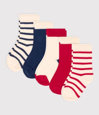 Lot de 5 paires de chaussettes rayures bébé