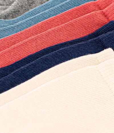 Lot de 5 paires de chaussettes unies enfant garçon-fille