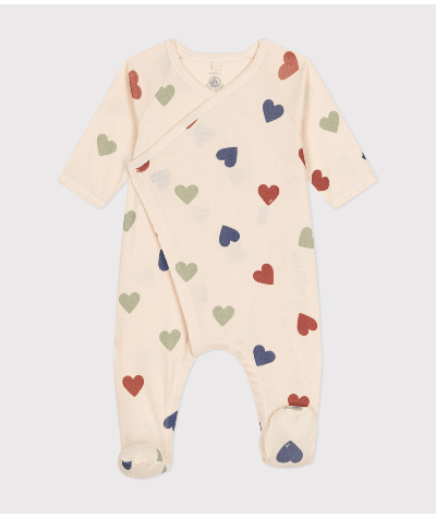 Pyjama bébé cœurs en coton