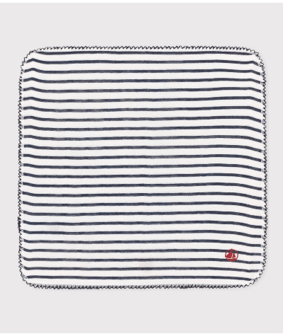 MOUCHOIR MARINIERE BÉBÉ  EN GAZE DE COTON