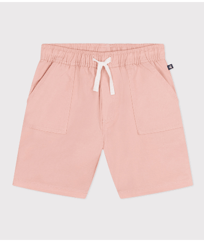 Short en twill de coton et lin enfant
