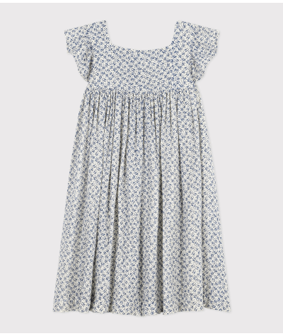Robe imprimée sans manche en gaze de coton enfant fille