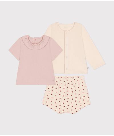 Ensemble 3 pièces en jersey léger bébé