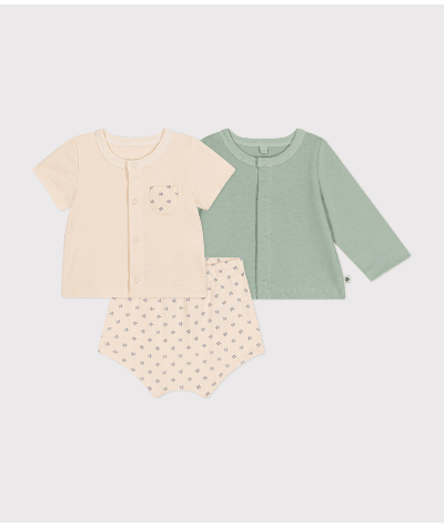 Ensemble 3 pièces en jersey léger bébé
