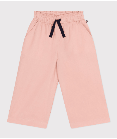 Pantalon large en toile de coton enfant fille