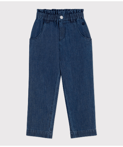 Pantalon droit en denim léger enfant fille
