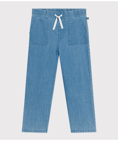 Pantalon droit en denim léger enfant garçon