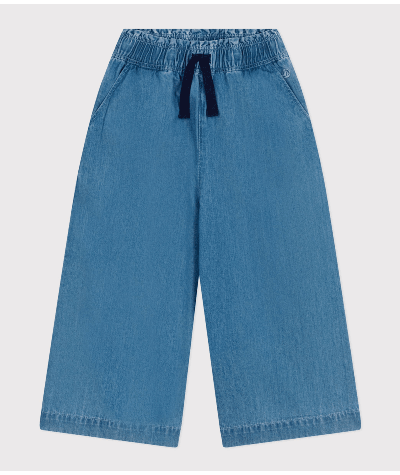 Pantalon large en denim léger enfant fille