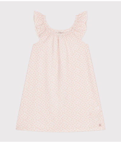Chemise de nuit en coton motif fleurs enfant