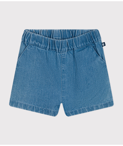 Short bébé en denim léger
