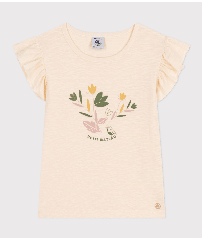 Tee-shirt en jersey flammé enfant fille