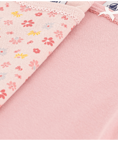 Lot de 2 chemises à bretelles fleur en coton enfant