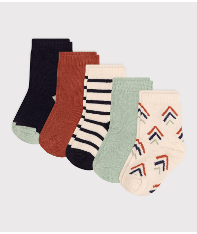 5 paires de chaussettes en coton imprimées bébé