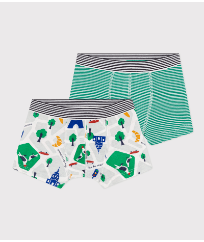 Lot de 2 boxers Paris en coton enfant