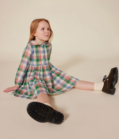 Robe manches longues en gaze de coton enfant fille