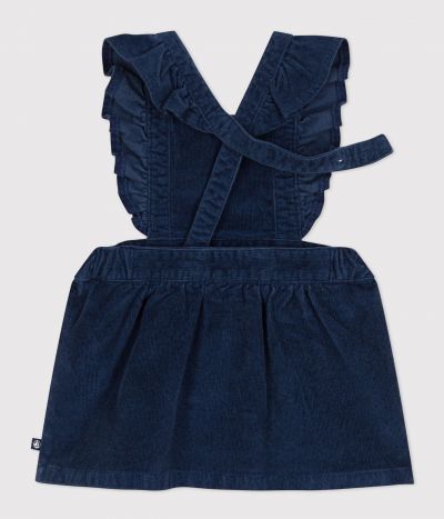Robe sans manche en velours bébé