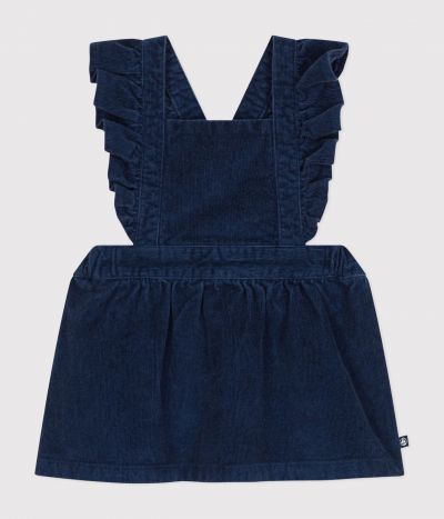Robe sans manche en velours bébé