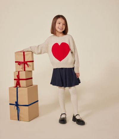Pull laine et coton enfant fille