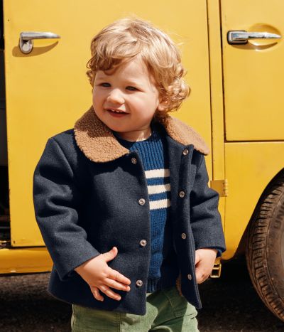 Veste en drap de laine bébé