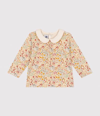 Blouse avec col en coton bébé