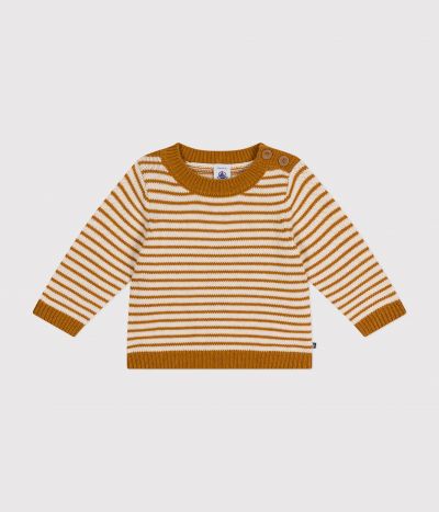 Pull en tricot de laine et coton bébé