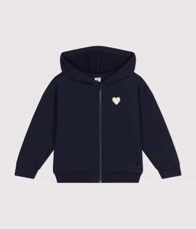Sweatshirt zippé à capuche en molleton enfant fille