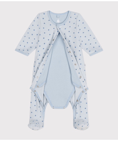 Bodyjama imprimé mini étoiles en velours bébé
