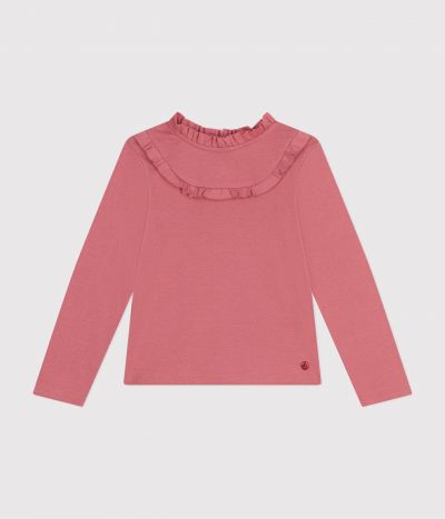 Tee-shirt manches longues en côte enfant fille