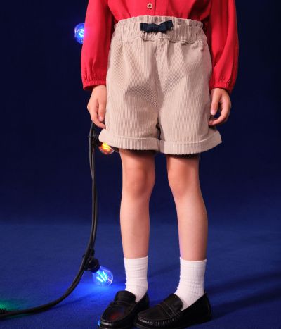 Short en velours enfant fille