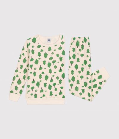 Pyjama en bouclette éponge grattée imprimée arbres enfant