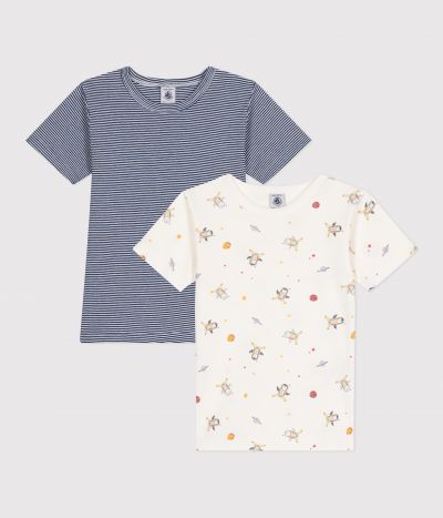 Lot de 2 tee-shirts à manches courtes en coton enfant