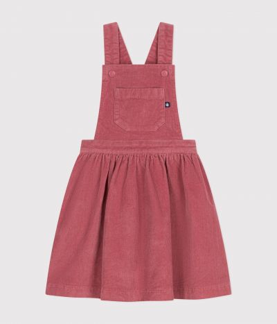 Robe salopette en velours enfant fille