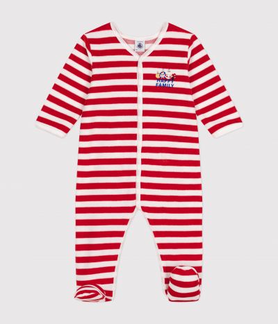 Pyjama de Noël en velours bébé