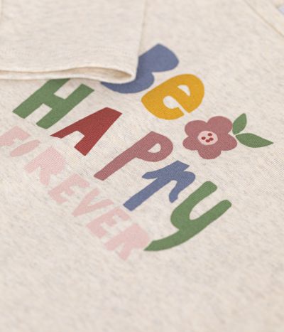 Tee-shirt manches longues en côte enfant fille