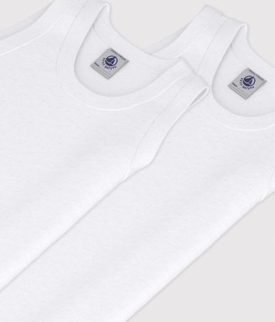 Lot de 2 débardeurs blancs petit garçon