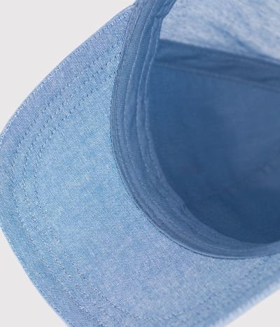 Casquette enfant en denim clair petit bateau