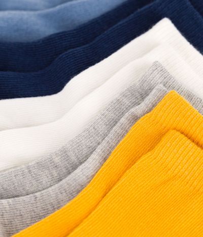 5 paires de chaussettes bébé en coton unies