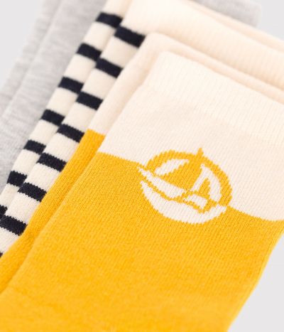 3 paires de chaussettes enfant en coton logo