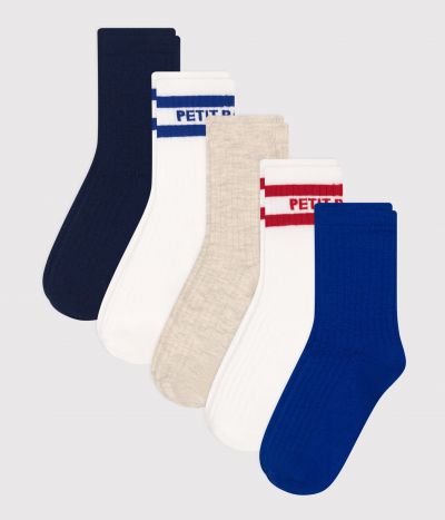 5 paires de chaussettes enfant en coton sport