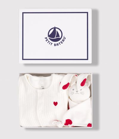 Ensemble cadeau naissance en velours