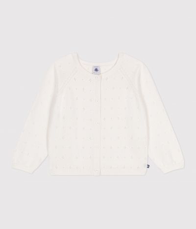 Cardigan enfant coton point fantaisie