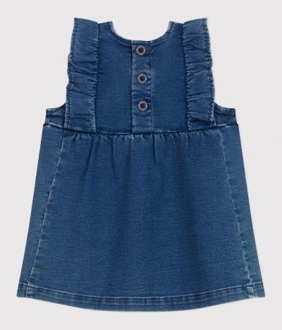 Robe bébé en jean sans manches