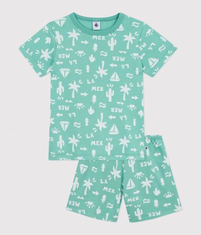 Pyjama short enfant en coton imprimé