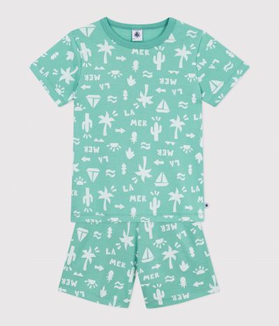 Pyjama short enfant en coton imprimé