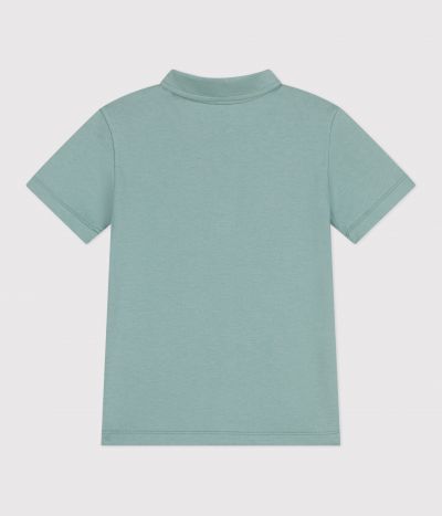 Polo enfant en coton à manches courtes uni
