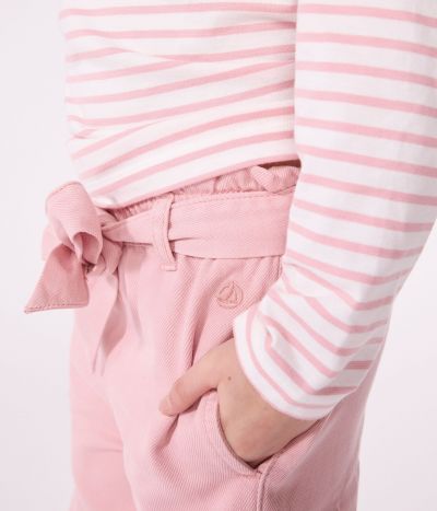 Pantalon enfant en mélange coton et lyocell.