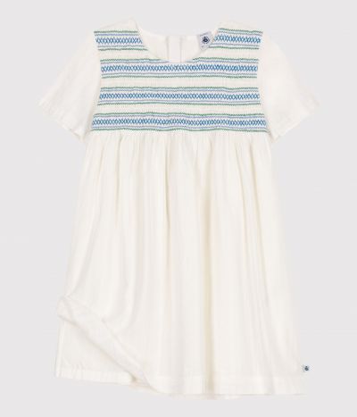 Robe enfant en coton manches courtes