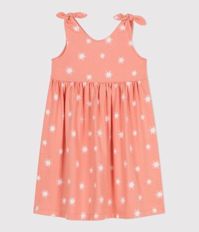 Robe sans manches enfant en coton imprimé