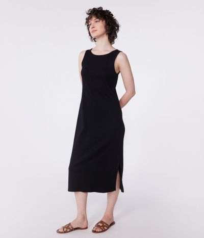 Robe débardeur longue femme en coton